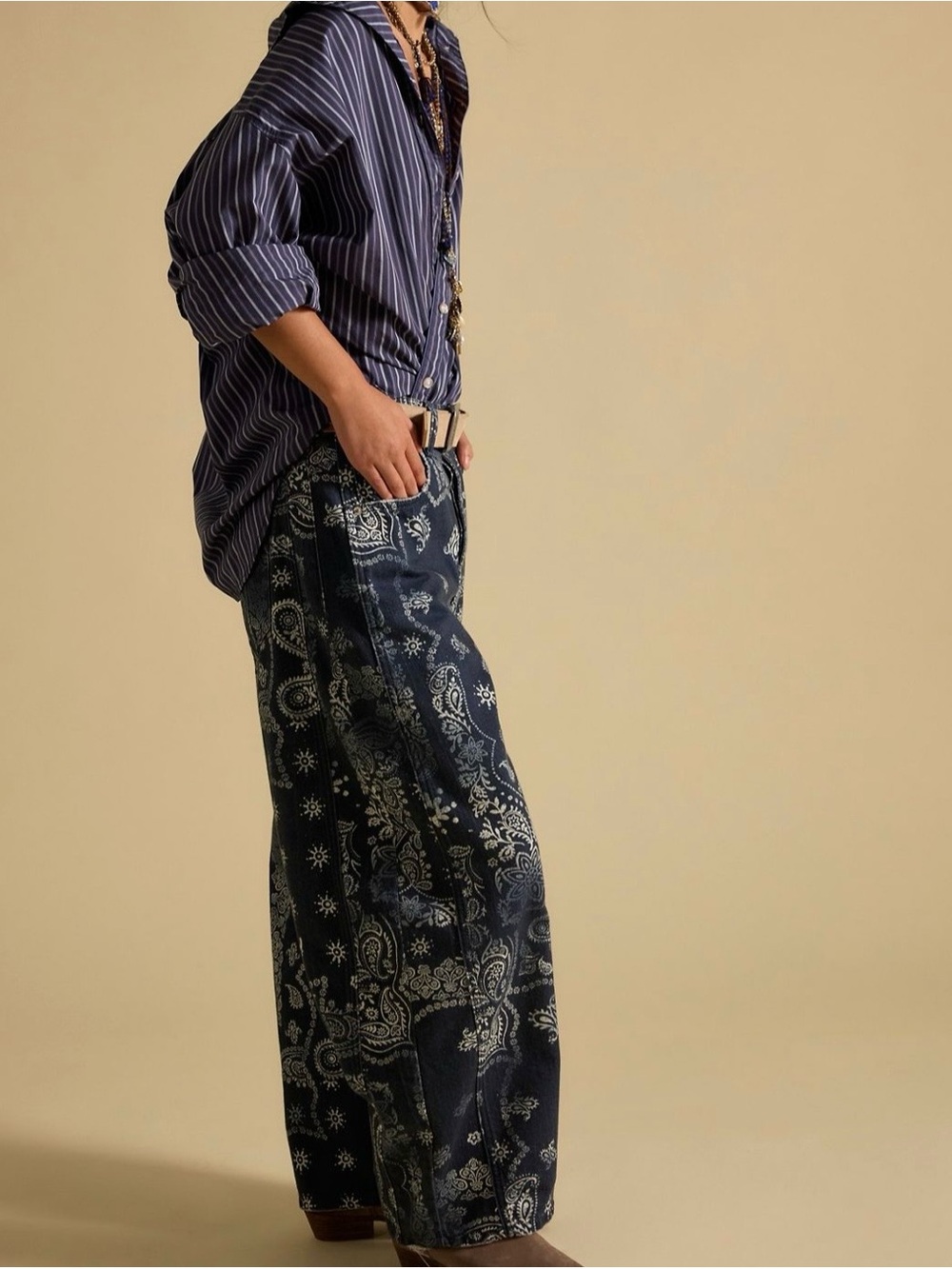 NWT We The Free Good Luck Printed
Barrel Jeans - Picture 5 of 10